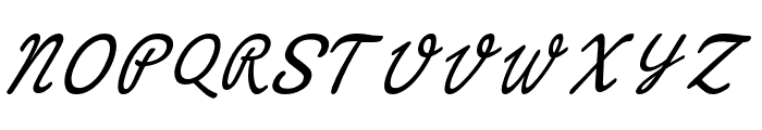 Peacy Italic Font UPPERCASE