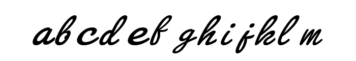 Peacy Italic Font LOWERCASE