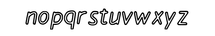 Peanut_Butter_Outline Font LOWERCASE
