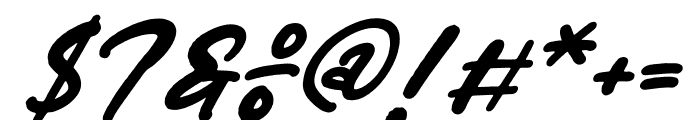 Pearicked Cutties Italic Font OTHER CHARS