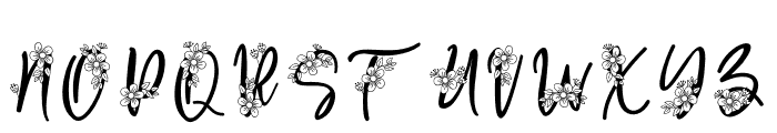 Pearly Monogram Flower Font UPPERCASE