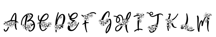 Pearly Monogram Flower Font LOWERCASE