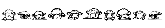 Peeking sheep Font OTHER CHARS