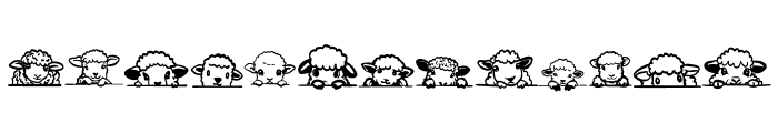 Peeking sheep Font UPPERCASE