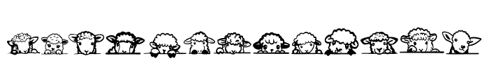 Peeking sheep Font LOWERCASE