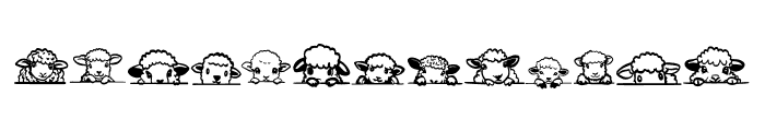 Peeking sheep Font LOWERCASE