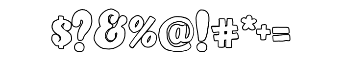 PegiaDisplayOutline-Outline Font OTHER CHARS