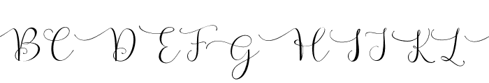 Pelangiscript Font UPPERCASE