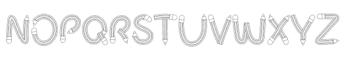 Pencil Alphabet Ligh Font UPPERCASE