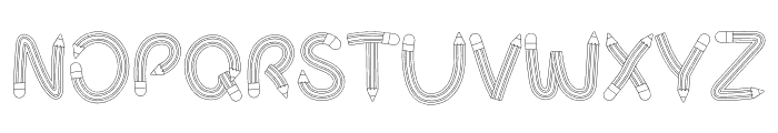 Pencil Alphabet Ligh Font LOWERCASE