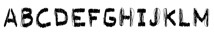 Pencil Scribble Bold Font UPPERCASE