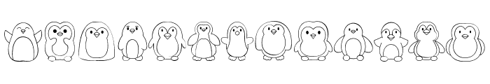 Penguin Dingbats Font UPPERCASE