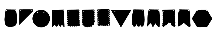 Pennant shape Font UPPERCASE