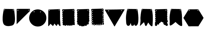 Pennant shape Font LOWERCASE