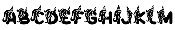 Peppy Pegasus Horn One Font UPPERCASE