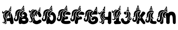 Peppy Pegasus Horn One Font LOWERCASE