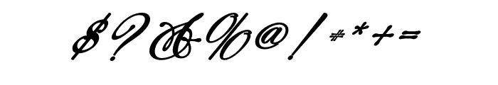 Perfecto Calligraphy Bold Italic Font OTHER CHARS