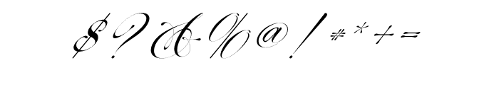 Perfecto Calligraphy Thin Italic Font OTHER CHARS