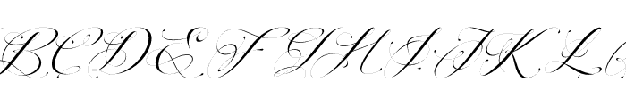 Perfecto Calligraphy Thin Italic Font UPPERCASE