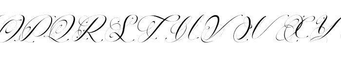 Perfecto Calligraphy Thin Italic Font UPPERCASE