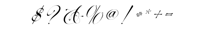 Perfecto Calligraphy Thin Font OTHER CHARS