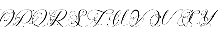 Perfecto Calligraphy Font UPPERCASE