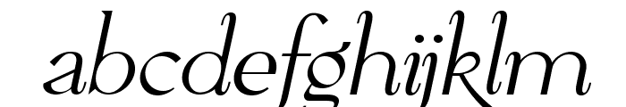 Pervinca Family Thin Italic Font LOWERCASE