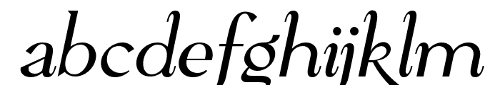 PervincaFamily-LightItalic Font LOWERCASE