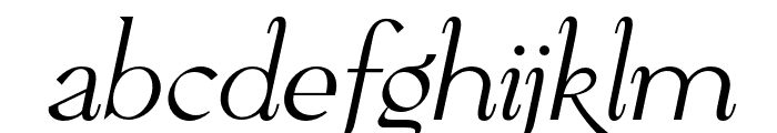 PervincaFamily-ThinItalic Font LOWERCASE