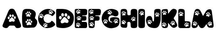 Pet Footprint Font UPPERCASE