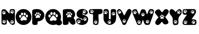 Pet Footprint Font UPPERCASE