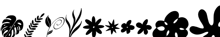 Petal Types Dingbat Font UPPERCASE
