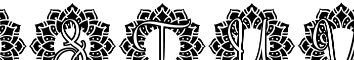 Petals Mandala Monogram Font LOWERCASE