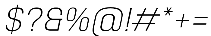 Petchlamoon ExtraLight Italic Font OTHER CHARS