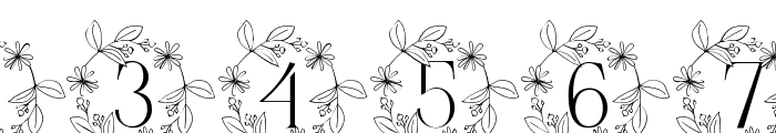 Petite Floral Buds Monogram Font OTHER CHARS