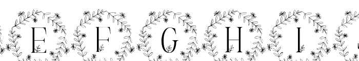 Petite Floral Monogram Font LOWERCASE