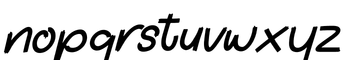 Pianoli Belista Italic Font LOWERCASE