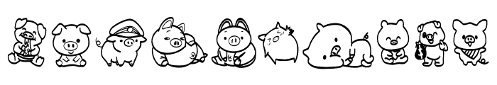 Pig Font OTHER CHARS
