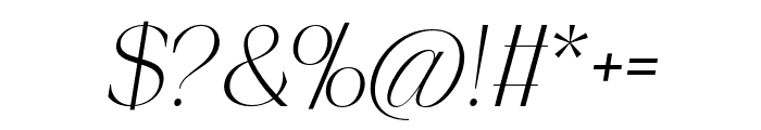 Piloner Extra Light Italic Font OTHER CHARS