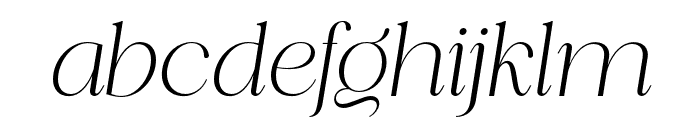 Piloner Extra Light Italic Font LOWERCASE