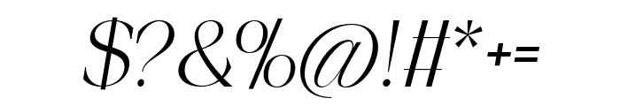 Piloner Light Italic Font OTHER CHARS