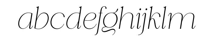 Piloner Thin Italic Font LOWERCASE