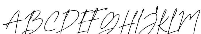 Pilot Signature Slant Font UPPERCASE
