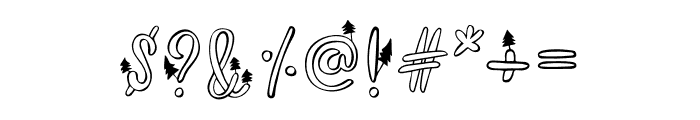 Pine Tree Font OTHER CHARS