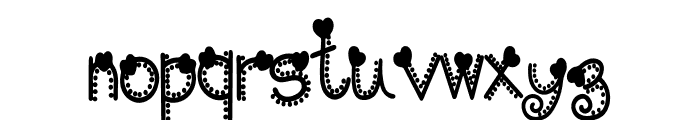 Pinky Heart Font LOWERCASE