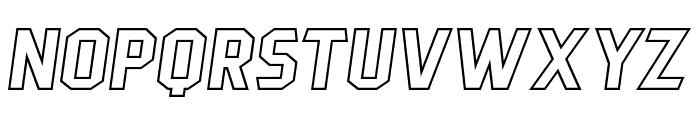 PittsbrookOutline-Italic Font UPPERCASE