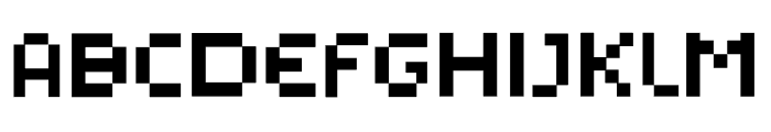 Pixelated Display Font UPPERCASE