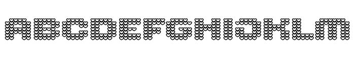 Pixelove Outline Font LOWERCASE