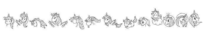 Pixie Unicorn Font LOWERCASE