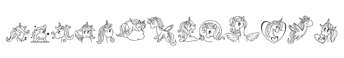 Pixie Unicorn Font LOWERCASE